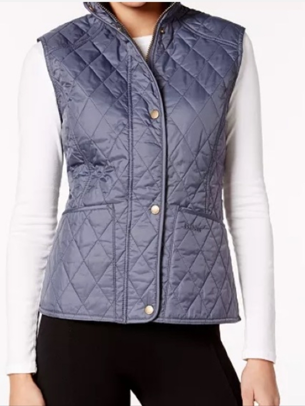 Barbour Quilted Sleeveless Vest Jacket - Blue